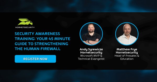 Webinar 2023-01-26 - Free Security Awareness Training - Your 45 Minute Guide to Strengthening the Human Firewall